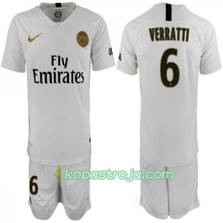 Billiga Fotbollströjor Paris Saint-Germain Verratti 6 Barn Borta tröja 2018/19 Kortärmad